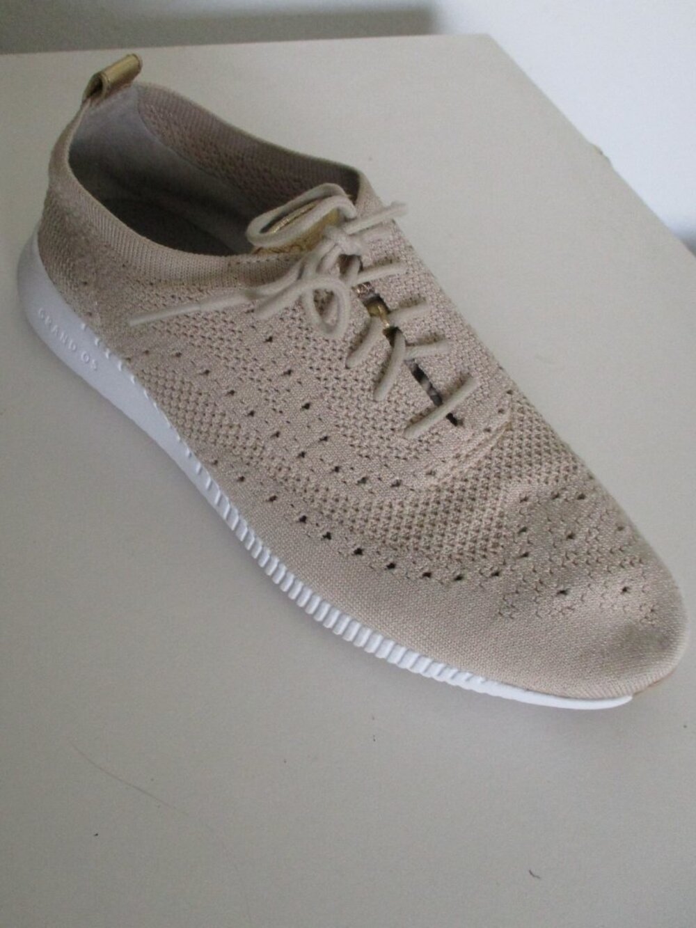 Cole Haan Grand.OS Womens Tan Lace-up Mesh Fashion Sneaker Shoe - Size 9B
